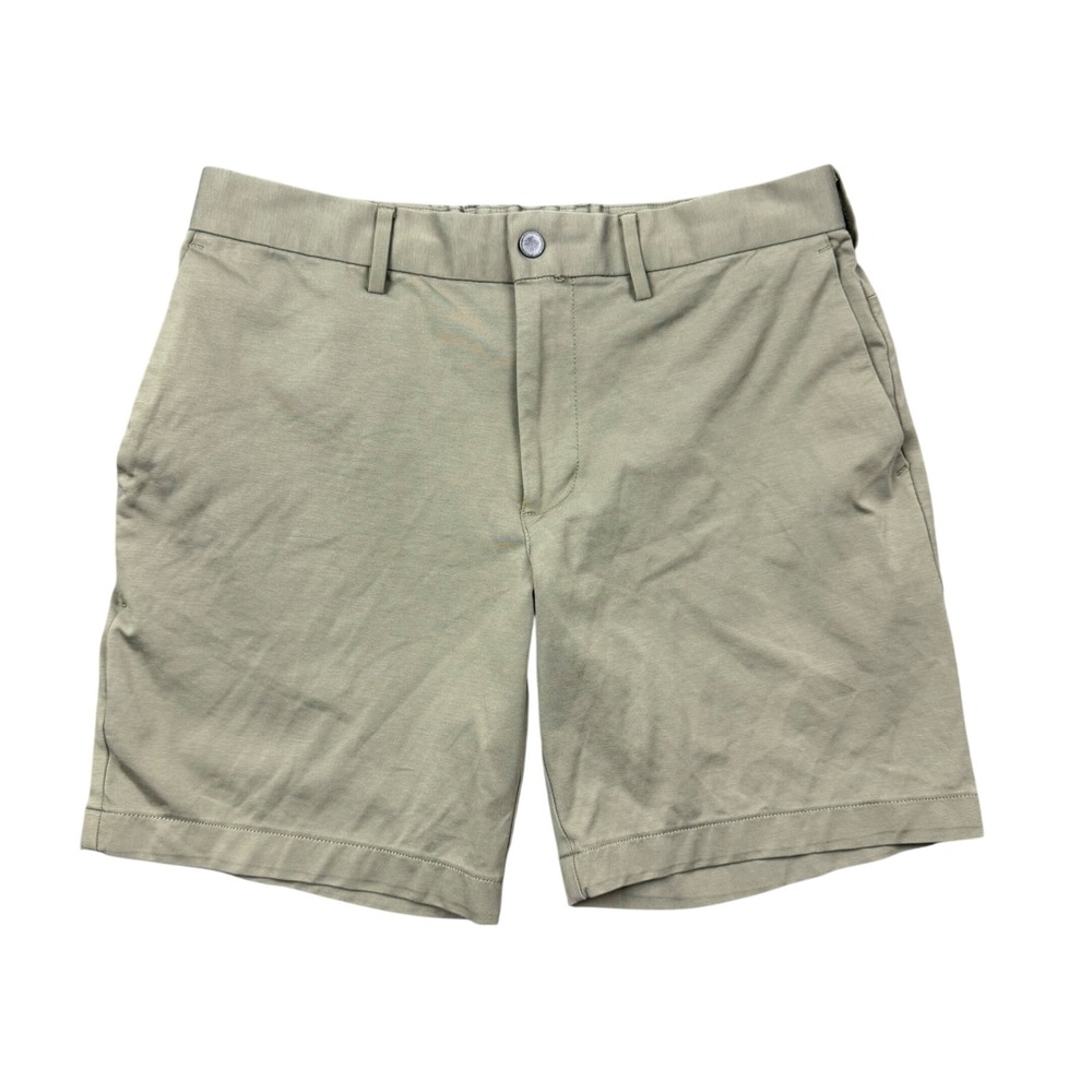 Banana Republic Luxe City Shorts Mens 31 Tan Stretch Tech Utility 8in Minimal